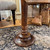 Carved Mango Wood Floral Accent Table