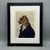 Leopard in Blue Jacket Framed Book Print
