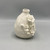 White Stoneware Vase w/3D Flowers