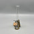 Cast Iron Mouse w/Glass Test Tube Vase