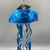 Deep Aqua Jellyfish Glass Wind Chime