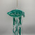 Teal Green Jellyfish Glass Wind Chime