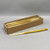 Box of 24 Thin Cream & Gold Taper Candles
