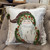 18" Fringed Santa Printed Pillow w/Embroidery