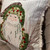 18" Fringed Santa Printed Pillow w/Embroidery