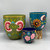 Floral Enameled Metal Planter