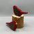 Embossed Botanical Red Bird
