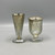 Small Silver Glass Footed Vase