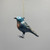 Navy & Brown Glass Bird Ornament
