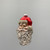 Mercury Glass Santa Head Ornament