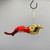 Red & Black Glass Bird Ornament