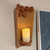 Flowers Clay Roofing Tile Candle Holder