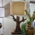 Carved Mango Wood Tree & Bird Lamp