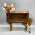 Recycled Metal Fox w/Wooden Brick Mold