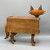 Recycled Metal Fox w/Wooden Brick Mold