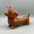 Christmas Dachshund Planter w/Headband