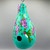 Hand-Painted Tall Hummingbird Gourd Bird House