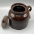 Vintage Brown Pottery Cookie Jar / Bean Pot