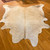 Champagne Brazilian Cow Hide, White Border