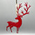 Enameled Red Metal Reindeer Ornament
