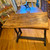 Live Edge Mesquite Wood Table Top on Industrial Sewing Machine Base