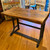 Live Edge Mesquite Wood Table Top on Industrial Sewing Machine Base