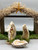 Hand Painted Oyster Shell Nativity with Creche