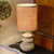 Bleached Mango Wood Lamp w/Jute Shade