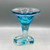 Turquoise Blown Glass Martini Vase