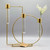 Gold Geometric 3 Glass Tube Vase