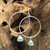 Worn Silver & Mint Stone Round Earrings