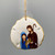 Holy Family Outline Sand Dollar Ornament