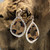 Silver & Leopard Cork Cutout Earrings