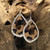 Silver & Leopard Cork Cutout Earrings