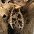 Gold & Leopard Marquise Cork Earrings