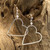 Silver Heart Cutout Earrings