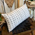 Cotton Pieced Lumbar Pillow w/Block Print