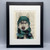 Husky in Hat & Scarf Framed Book Print