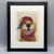 Golden Retriever w/Hat Framed Book Print