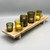 Paulownia Footed Wood Tray w/7 Votives