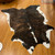 White Edged Brindled Cowhide Rug