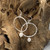 Round Matte Silver & Pearl Dangle Earrings