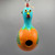 Turquoise & Orange Chicken Gourd Bird House