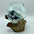 Hand Blown Glass Bowl on Driftwood