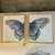 Light Blue Butterfly Diptych Wall Decor