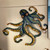 Hammered Recycled Metal Octopus Wall Decor