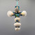 Turquoise Charms & Shells Cross