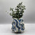Textured Organic Shaped Blue Vase