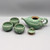 Antique Korean Celadon Teapot w/3 Cups, Joseon Dynasty