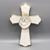 Handmade White & Gold Magnolia Shell Cross